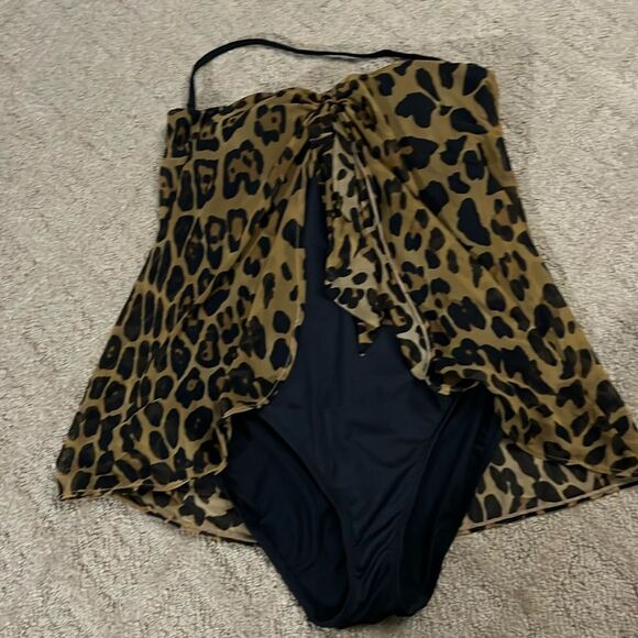 Ralph Lauren Cheetah Print One-Piece Swimsuit NWT Size 8 - Picture 1 of 6